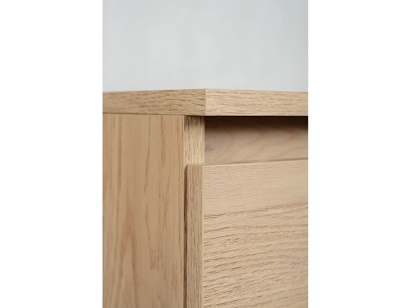 Meuble de salle de bain 120 cm (2 X 60) avec plan de travail supérieur + pieds meuble, Couleur : Chêne Clair, 120 x 77 x 46 cm