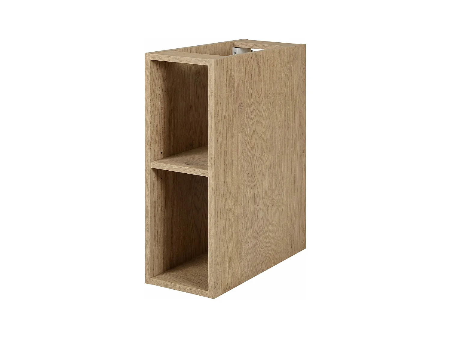 Meuble de salle de bain 140 cm (2 X 60 + 20) avec plan de travail supérieur + pieds meuble, Couleur : Chêne Clair, 140 x 77 x 46 cm