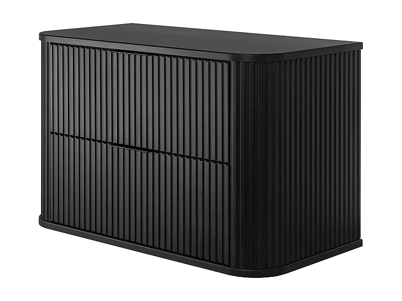 BADEZIMMERSCHRANK, Schwarz, 80,4 x 51,7 x 41,5 cm, Schwarze Griffe