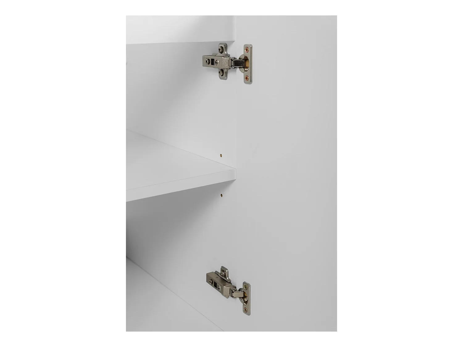 Mueble de lavabo, Blanco + tirador plateado, 80 x 57 x 46 cm