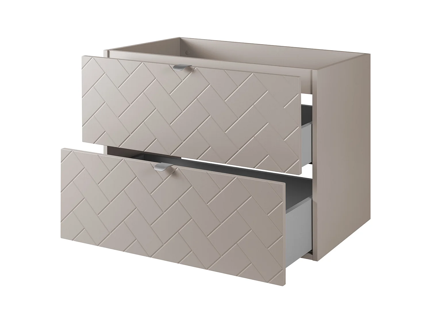 Mobile da bagno, Cashmere, 80 x 57 x 46 cm, maniglie argento