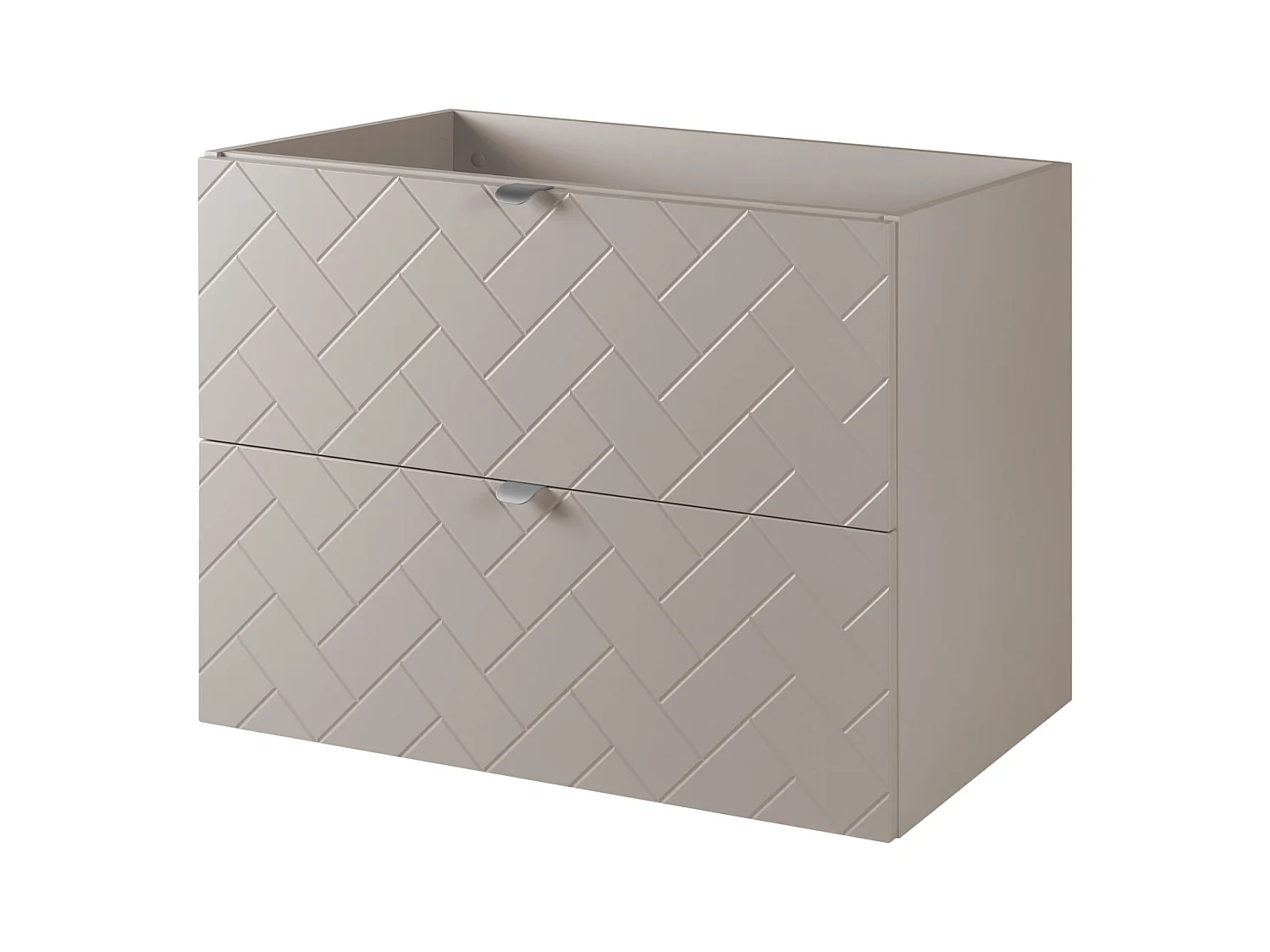 Meuble de salle de bain, Cachemire, 80 x 57 x 46 cm, poignées argentées
