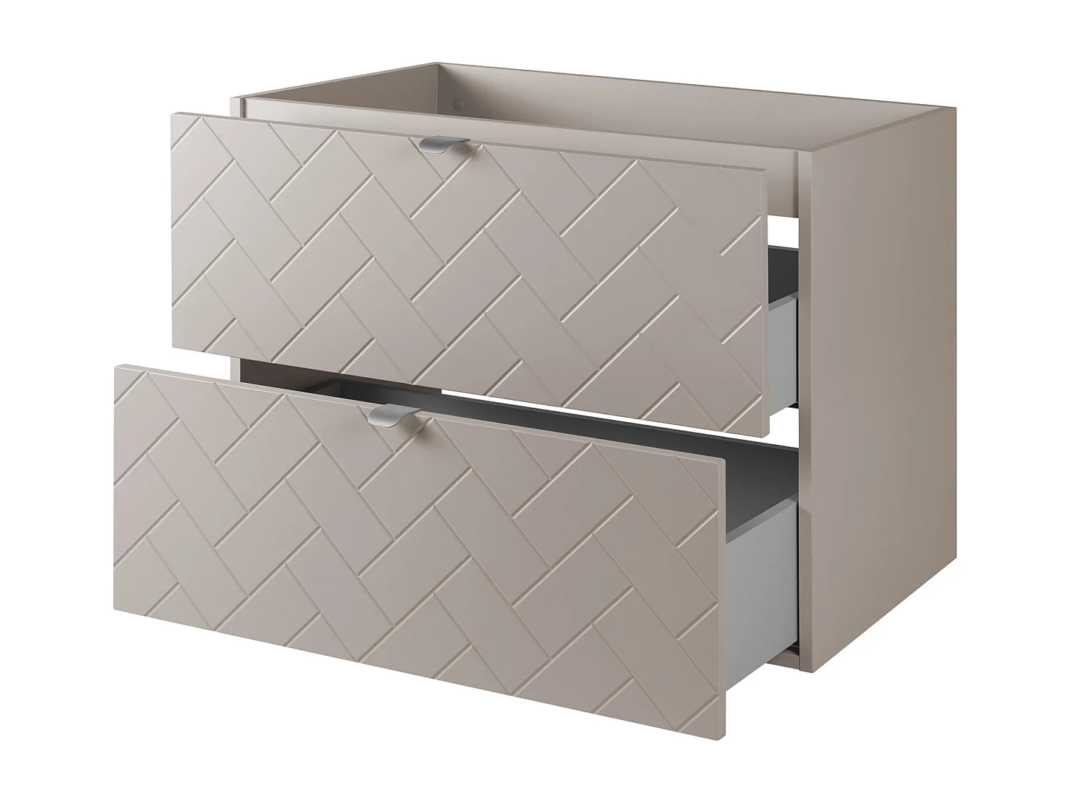 Meuble de salle de bain, Cachemire, 80 x 57 x 46 cm, poignées argentées