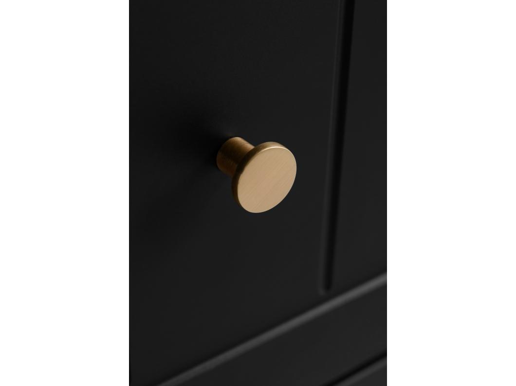 Mobile lavabo in stile classico, nero, 120 (2 x 60) x 57 x 46 cm