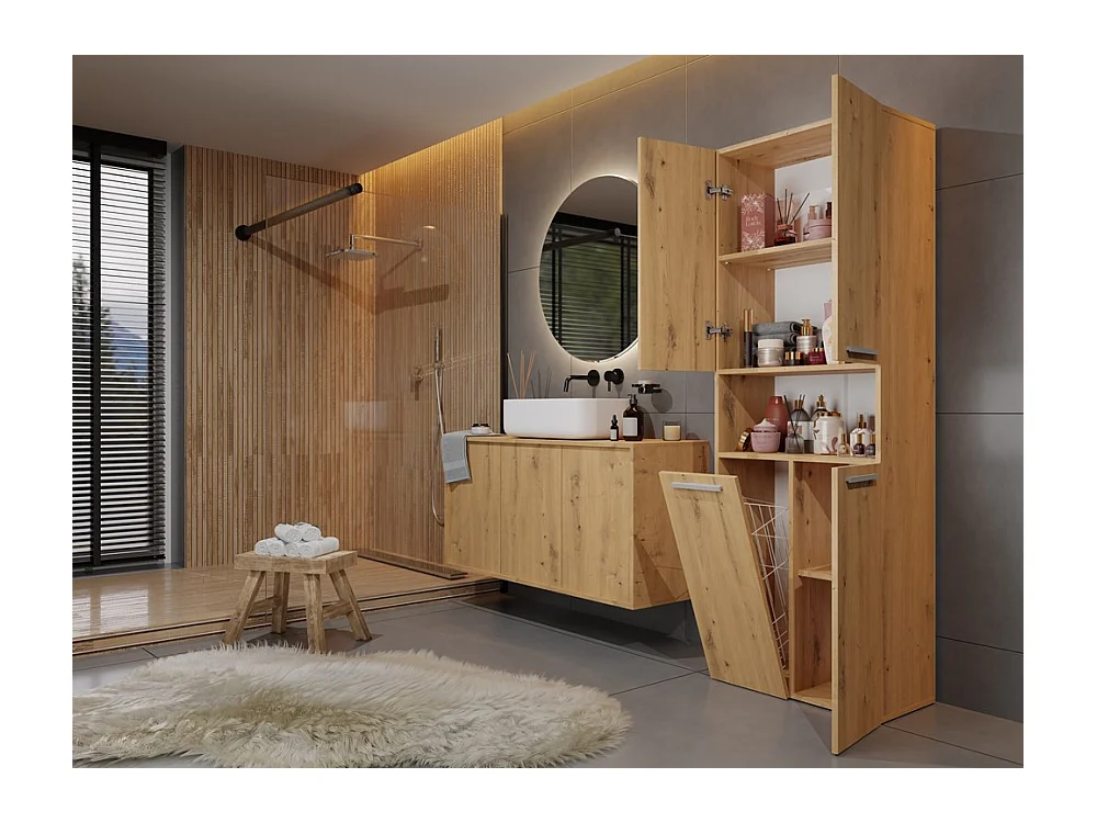 Meble łazienkowe, 174 x 30 x 60 cm, Dąb Artisan