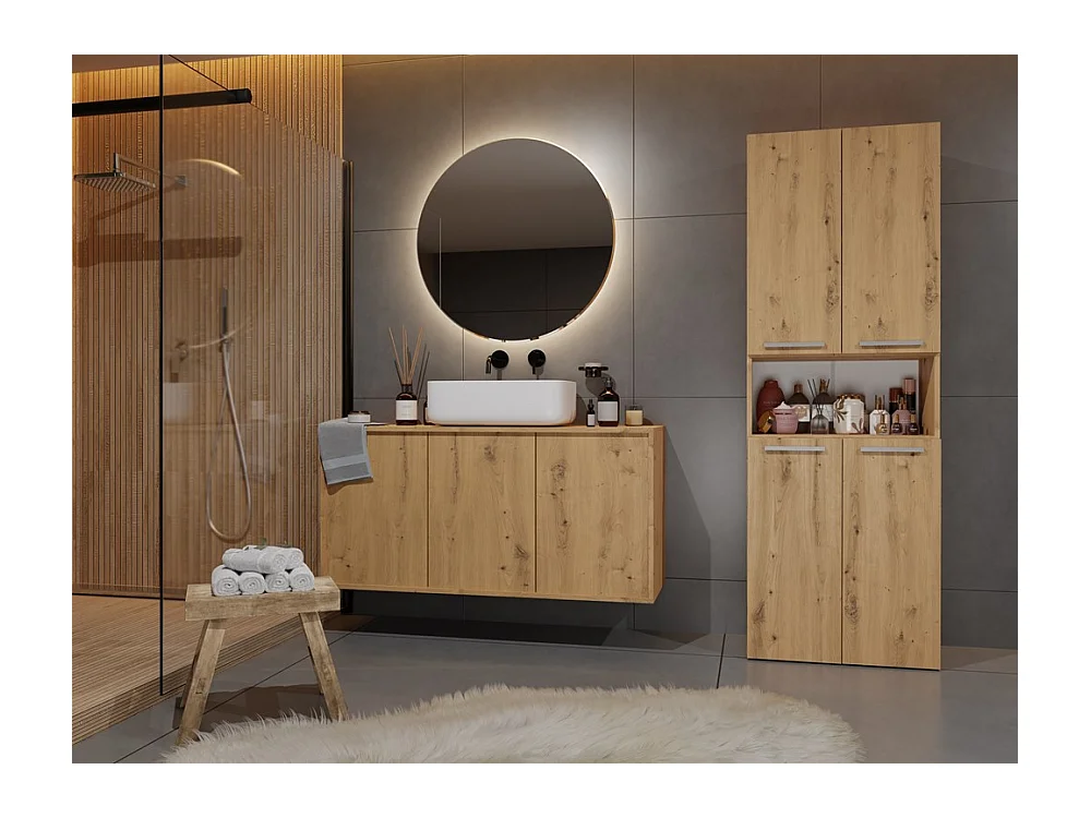 Meble łazienkowe, 174 x 30 x 60 cm, Dąb Artisan