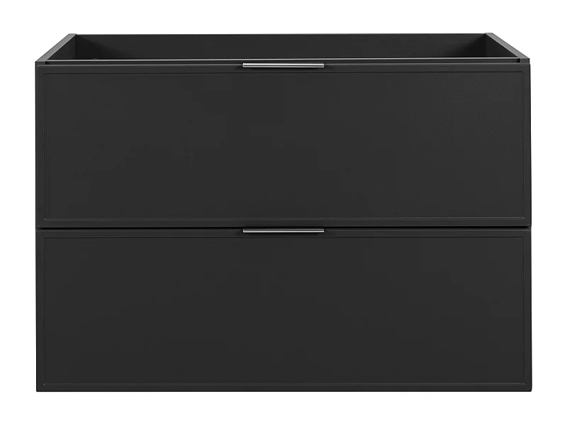 Badezimmerschrank, Dunkelgrau, silberner Griff, 46 x 80 x 57 cm