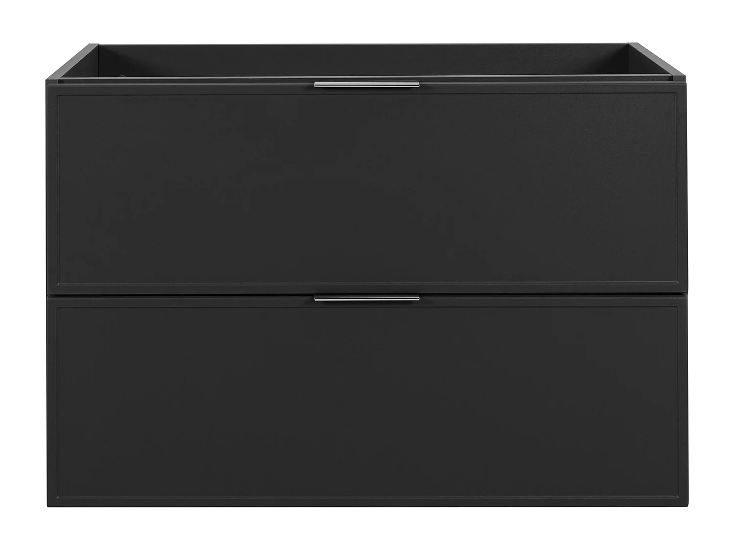 Meuble de salle de bain, Gris foncé, poignée argentée, 46 x 80 x 57 cm