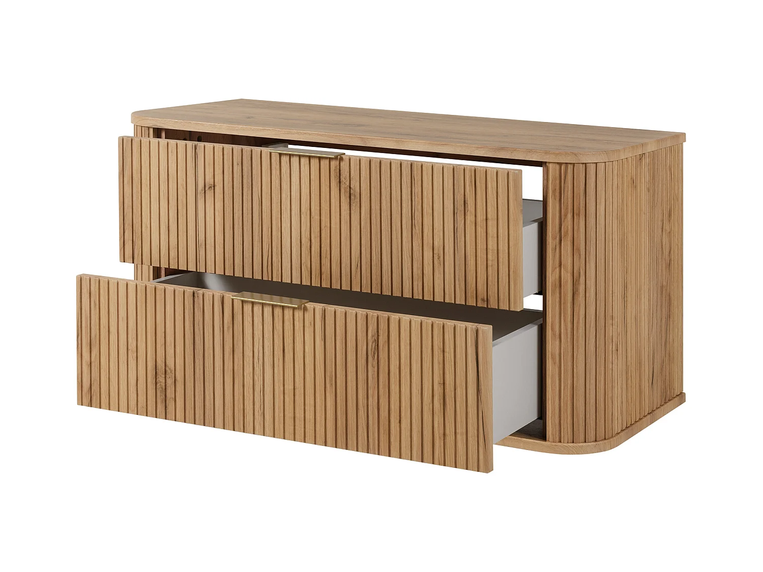 Badkamerkast, Craft Eik, gouden handgreep, 41,5 x 100 x 51,7 cm