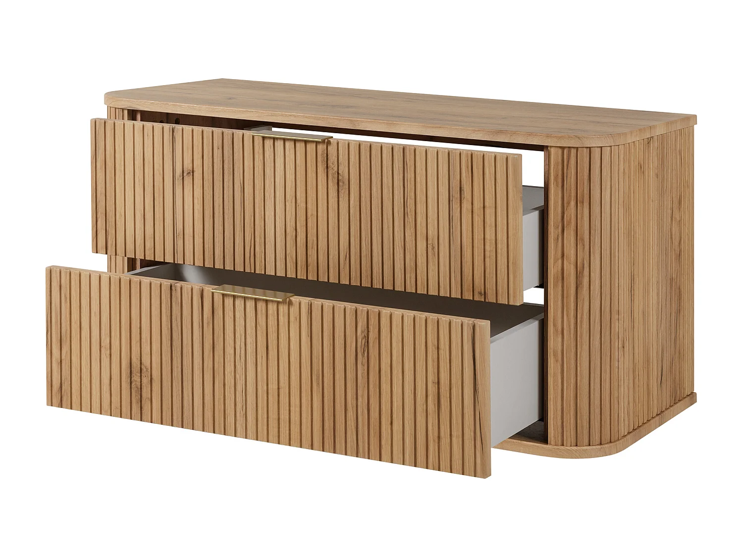 Badkamerkast, Craft Eik, gouden handgreep, 41,5 x 100 x 51,7 cm