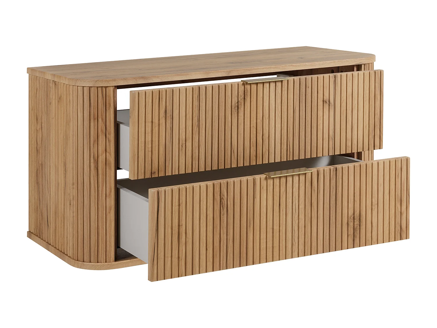 Badkamerkast, Craft Eik, gouden handgreep, 41,5 x 100 x 51,7 cm