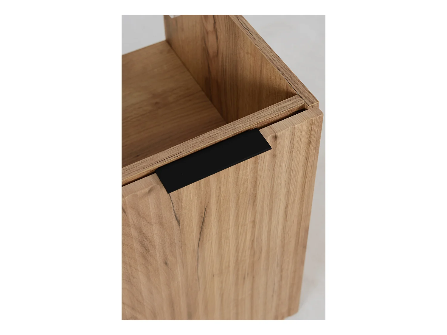 Meuble vasque, Chêne Craft + poignée noire, 80 x 57 x 46 cm