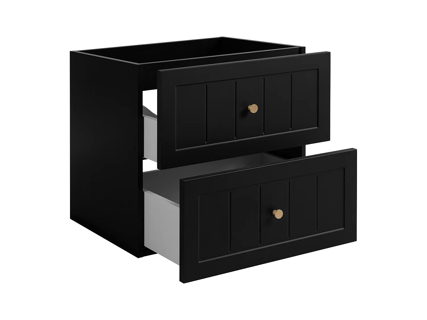 Meuble sous lavabo de style classique, noir, 60 x 57 x 46 cm