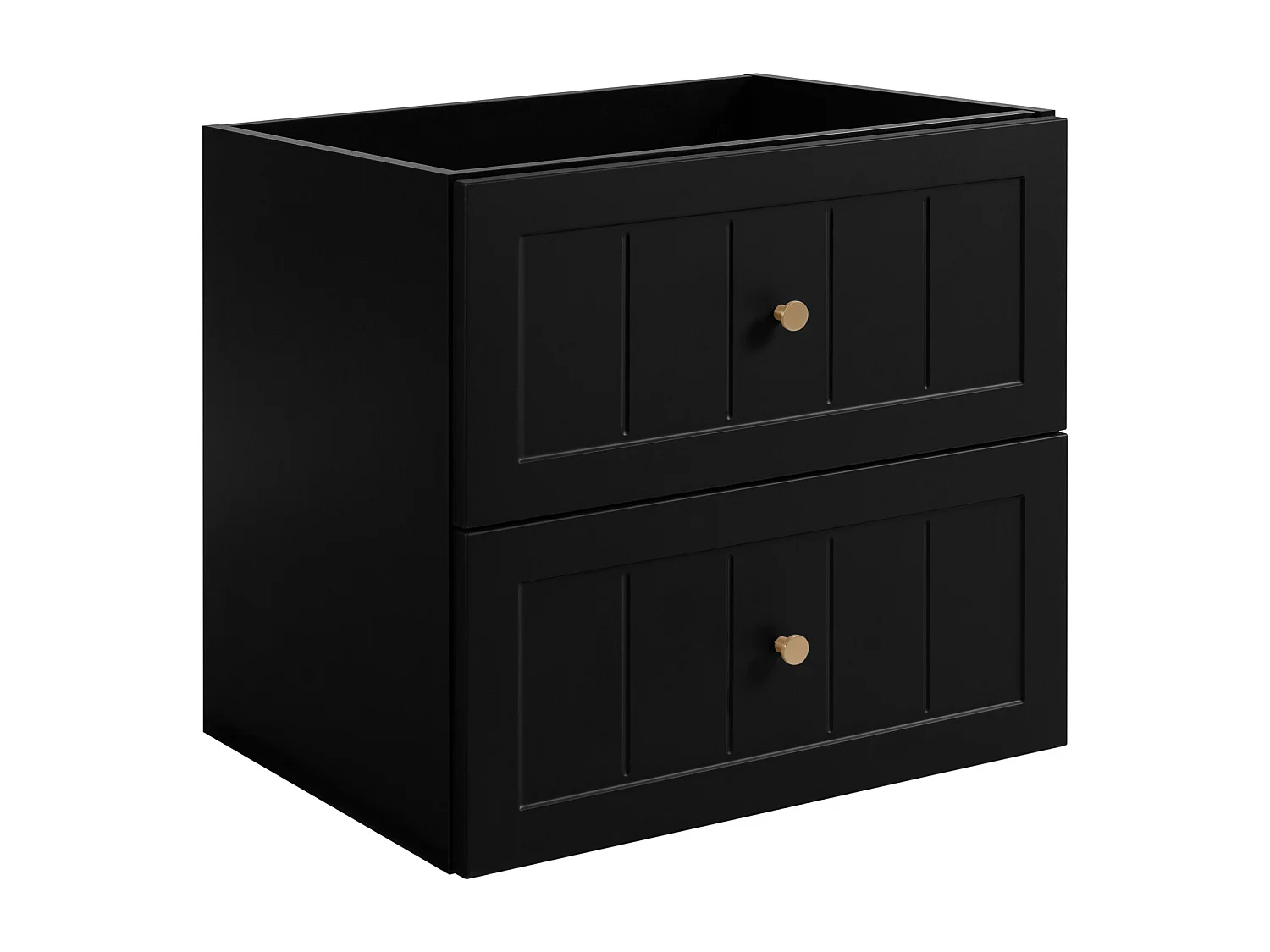 Meuble sous lavabo de style classique, noir, 60 x 57 x 46 cm