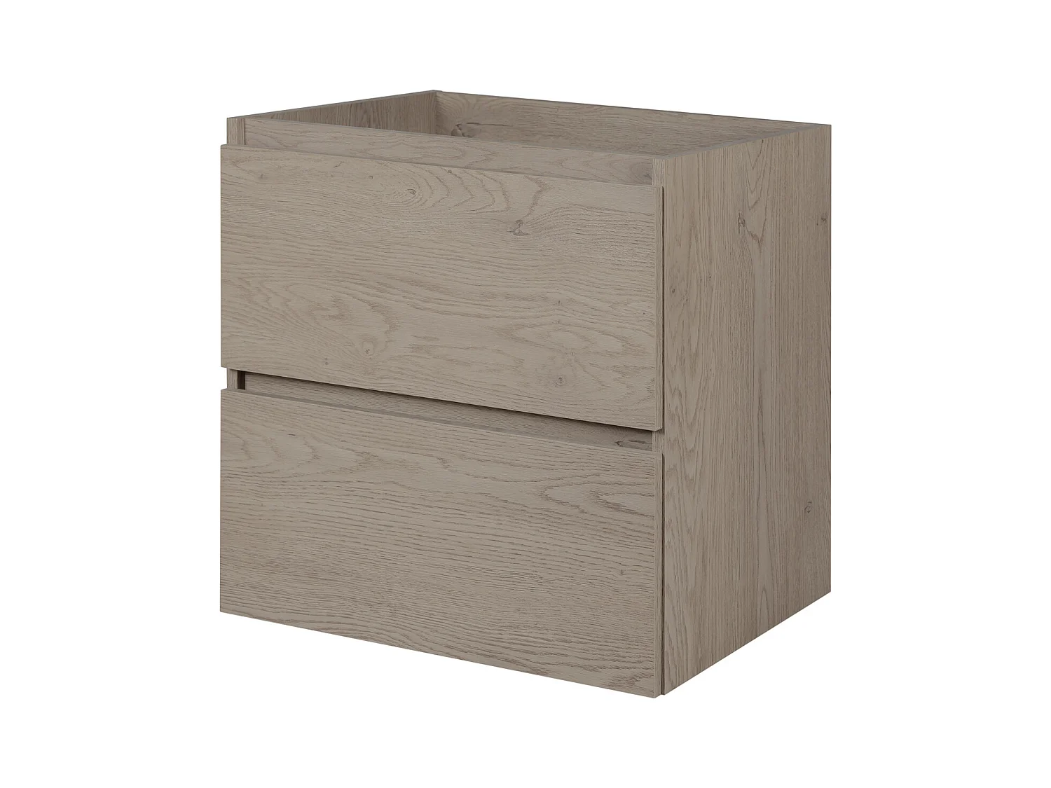 Meuble de salle de bain 60 cm, Couleur: Chêne Foncé, 60 x 57 x 46 cm, sans plan de travail