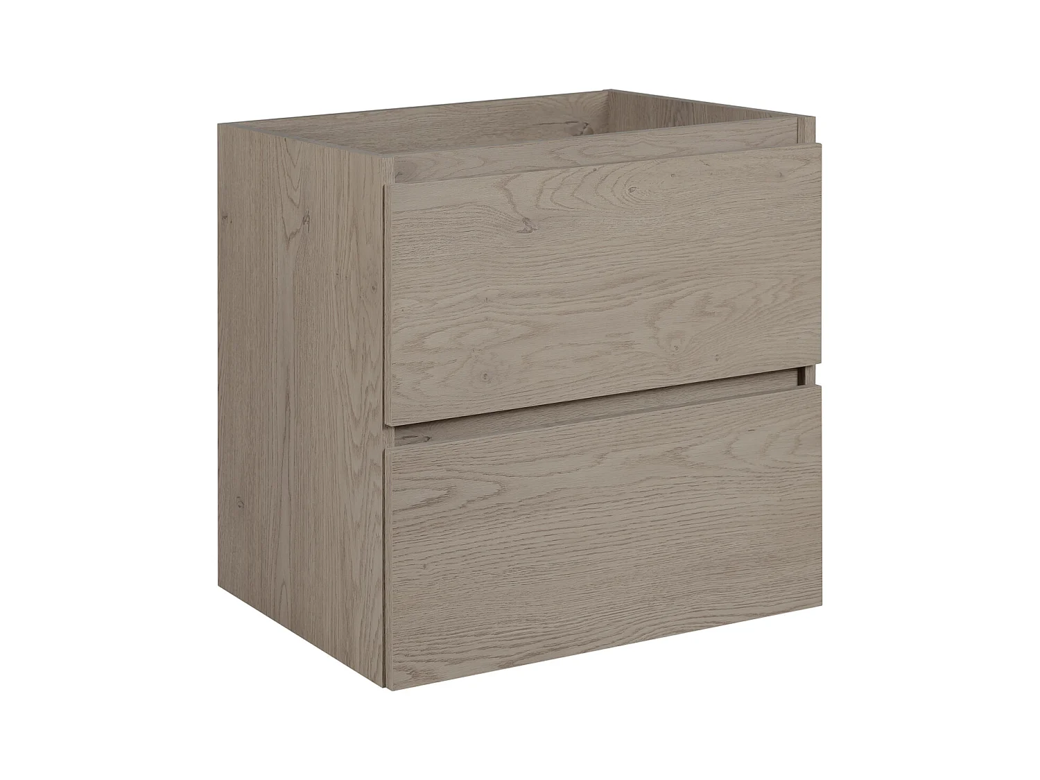 Meuble de salle de bain 60 cm, Couleur: Chêne Foncé, 60 x 57 x 46 cm, sans plan de travail