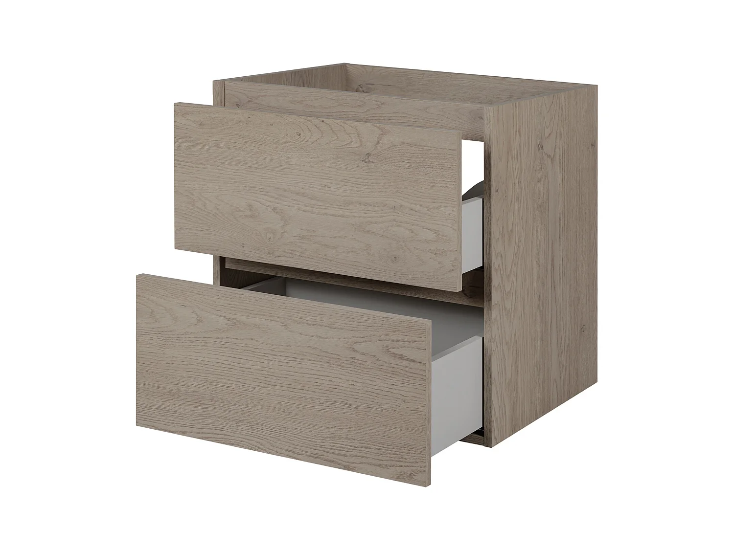 Meuble de salle de bain 60 cm, Couleur: Chêne Foncé, 60 x 57 x 46 cm, sans plan de travail