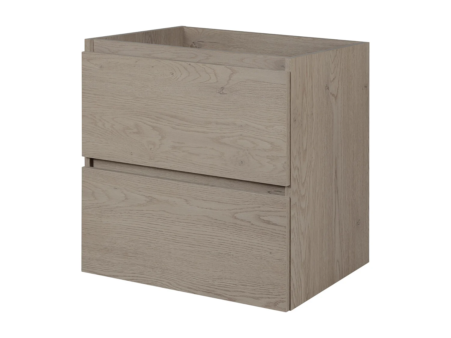 Meuble de salle de bain 60 cm, Couleur: Chêne Foncé, 60 x 57 x 46 cm, sans plan de travail