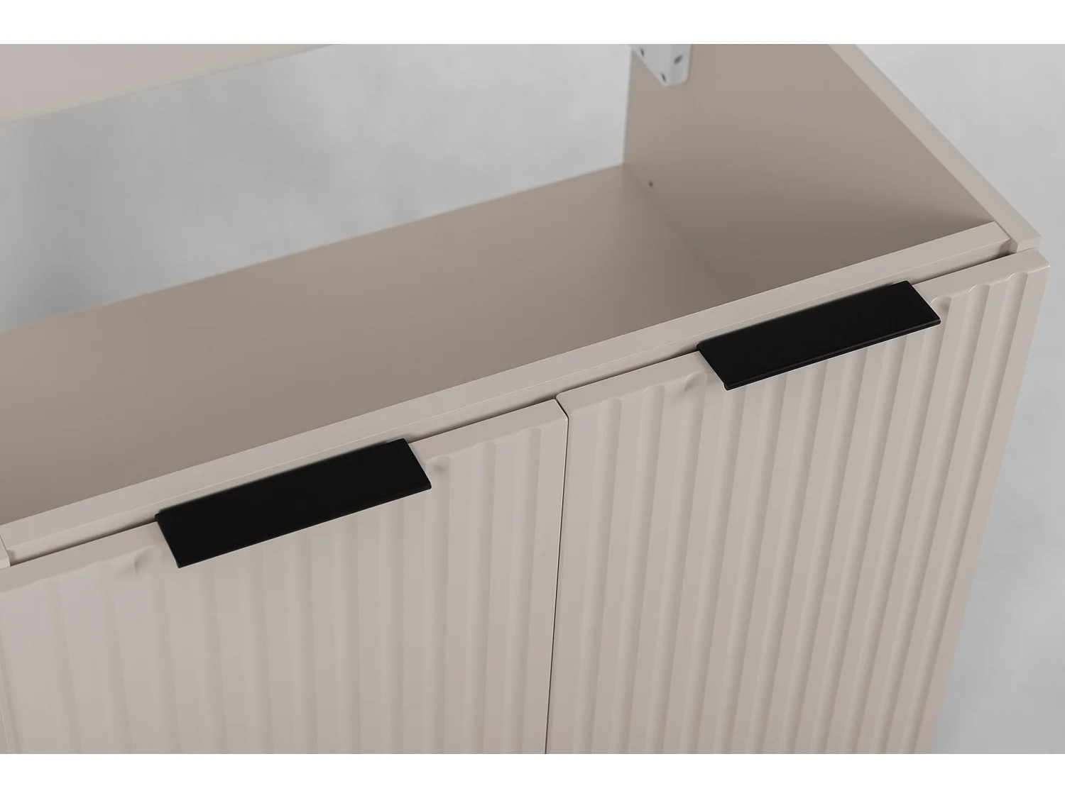 Meuble vasque, Cachemire + poignée noire, 40 x 57 x 46 cm