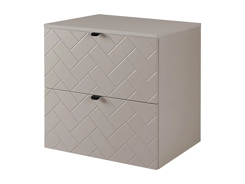 Meuble de salle de bain, Cachemire, 60 x 57 x 46 cm, poignées noires