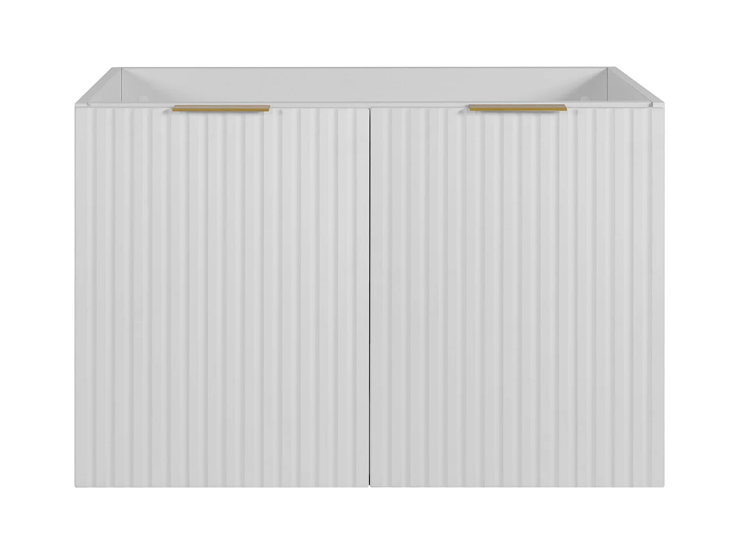 Meuble vasque, Blanc + poignée dorée, 80 x 57 x 46 cm