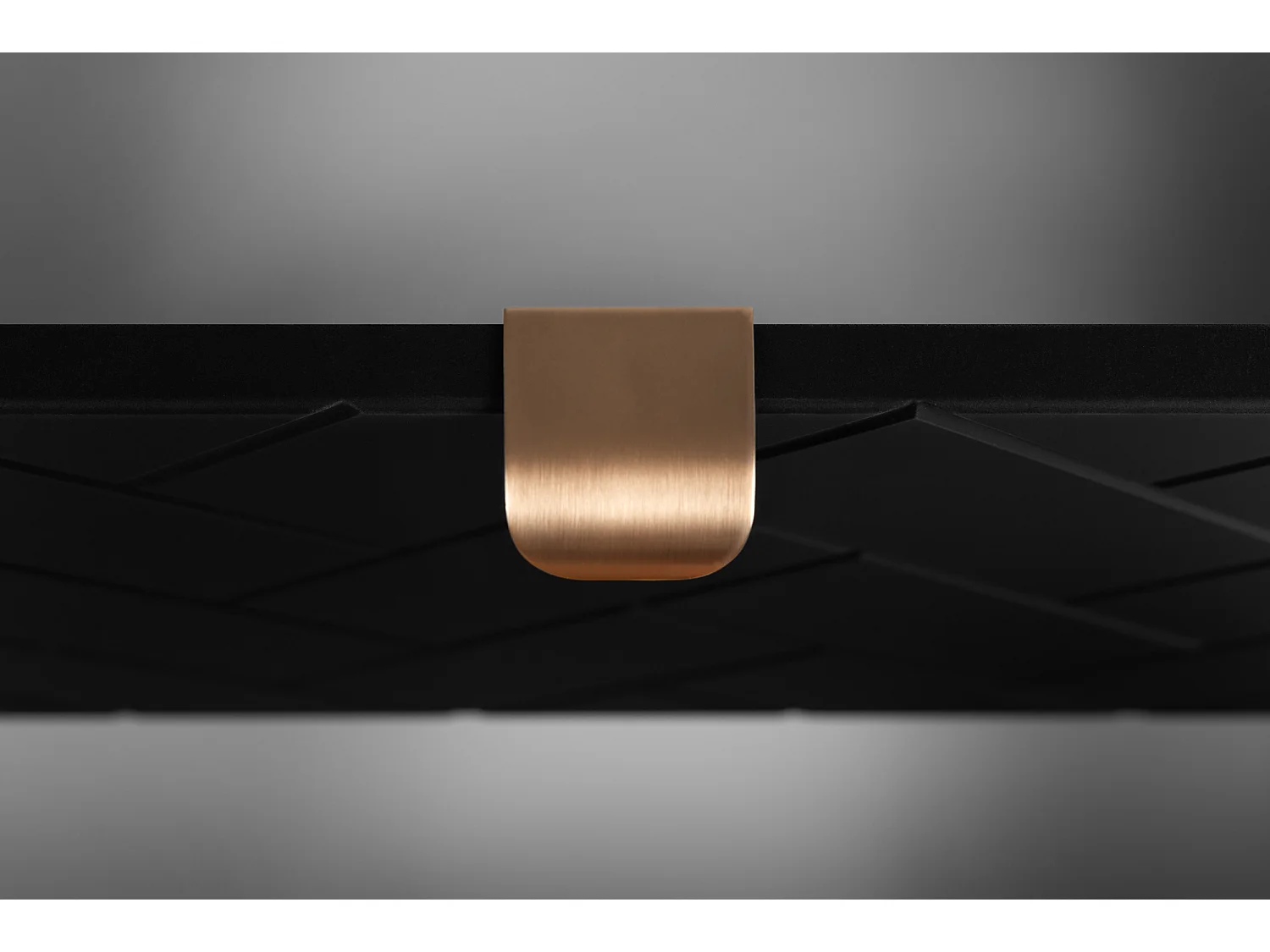 Móveis de banheiro, Preto Mate, 140 x 57 x 46 cm, puxadores dourados