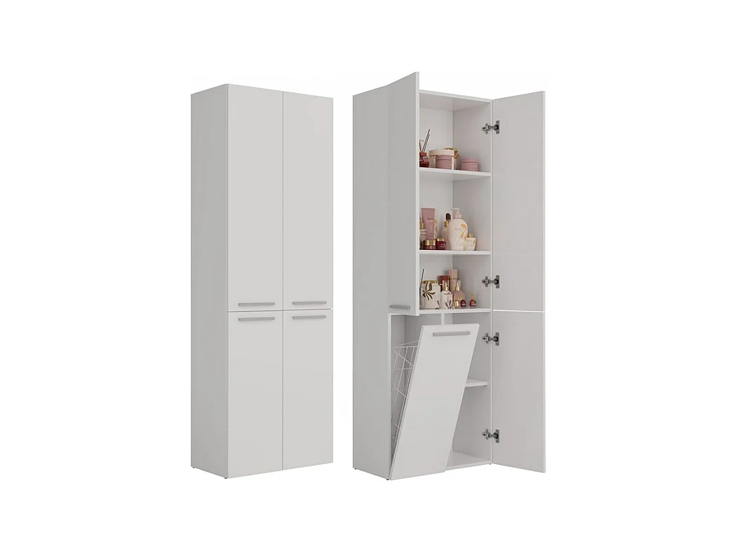 Meble łazienkowe, 174 x 30 x 60 cm, Biały Mat