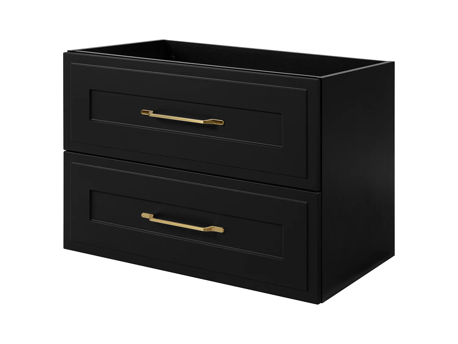 Meuble sous lavabo de style classique, noir, 80 x 57 x 46 cm