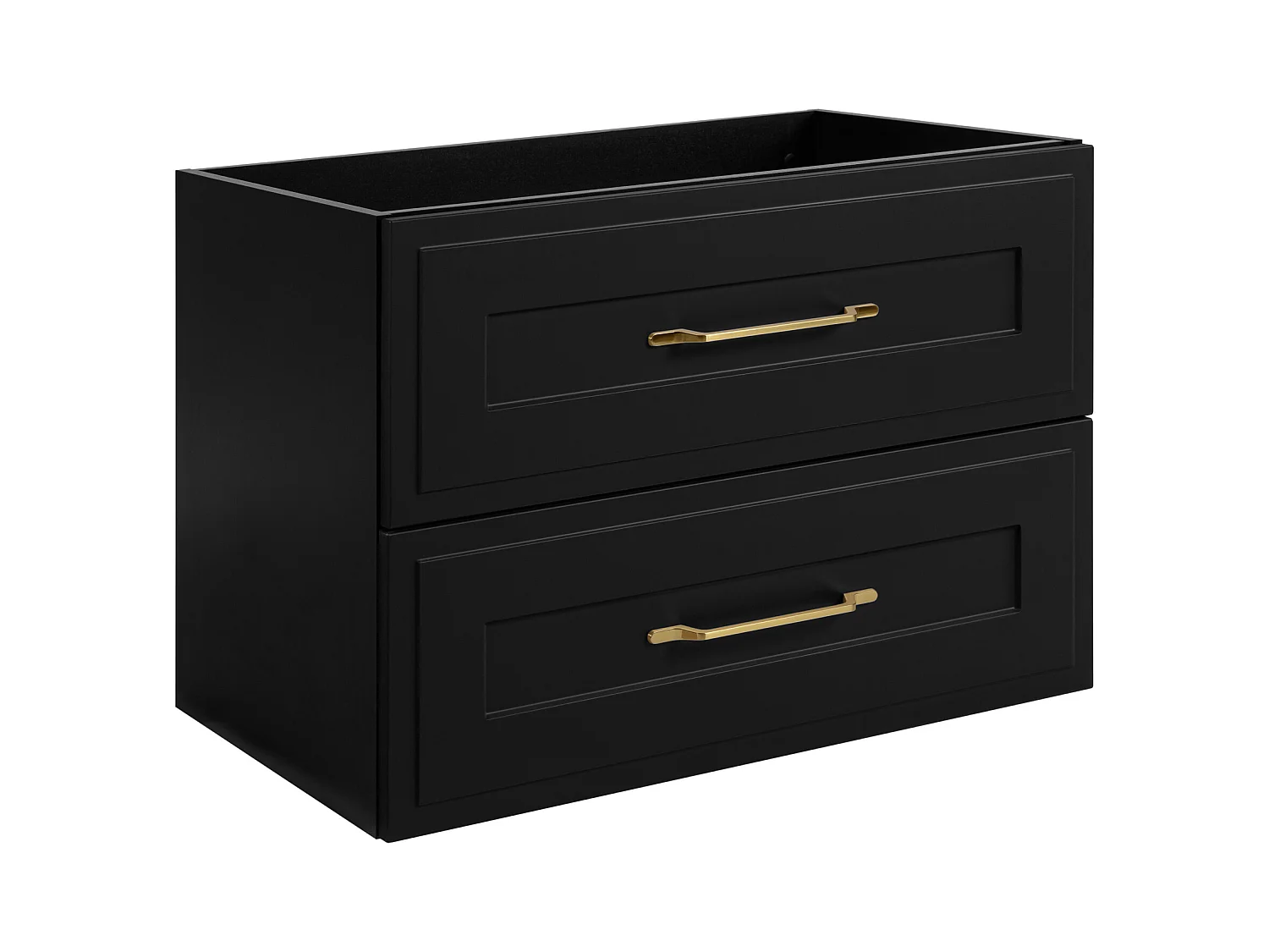 Meuble sous lavabo de style classique, noir, 80 x 57 x 46 cm