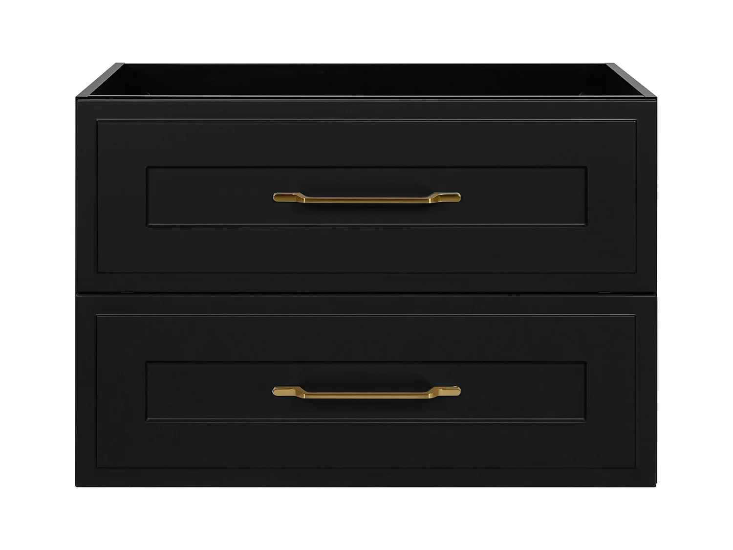 Meuble sous lavabo de style classique, noir, 80 x 57 x 46 cm