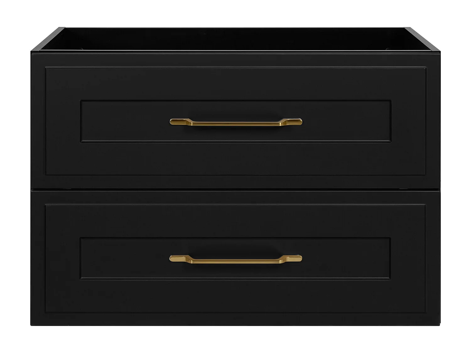 Meuble sous lavabo de style classique, noir, 80 x 57 x 46 cm