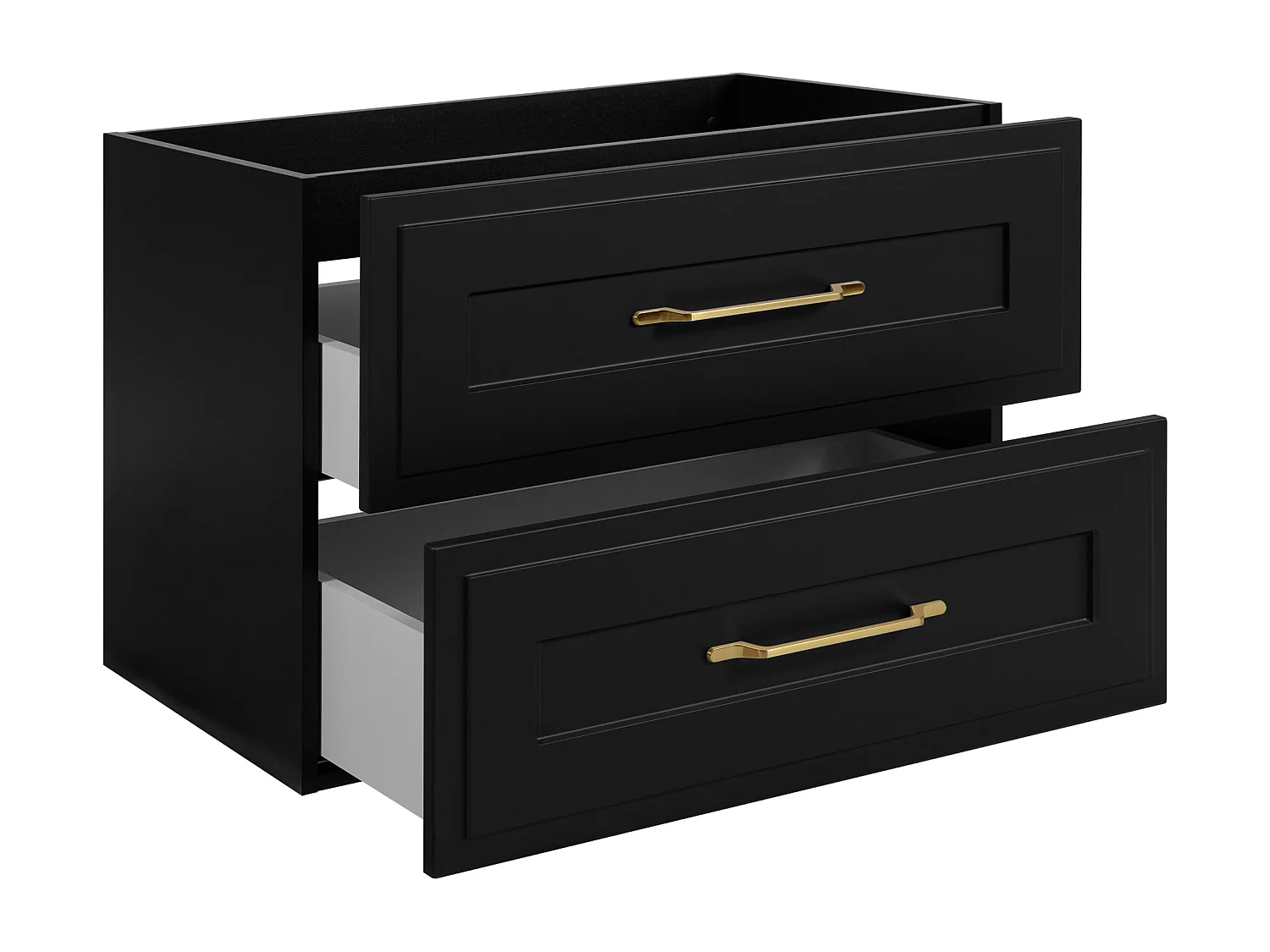 Meuble sous lavabo de style classique, noir, 80 x 57 x 46 cm