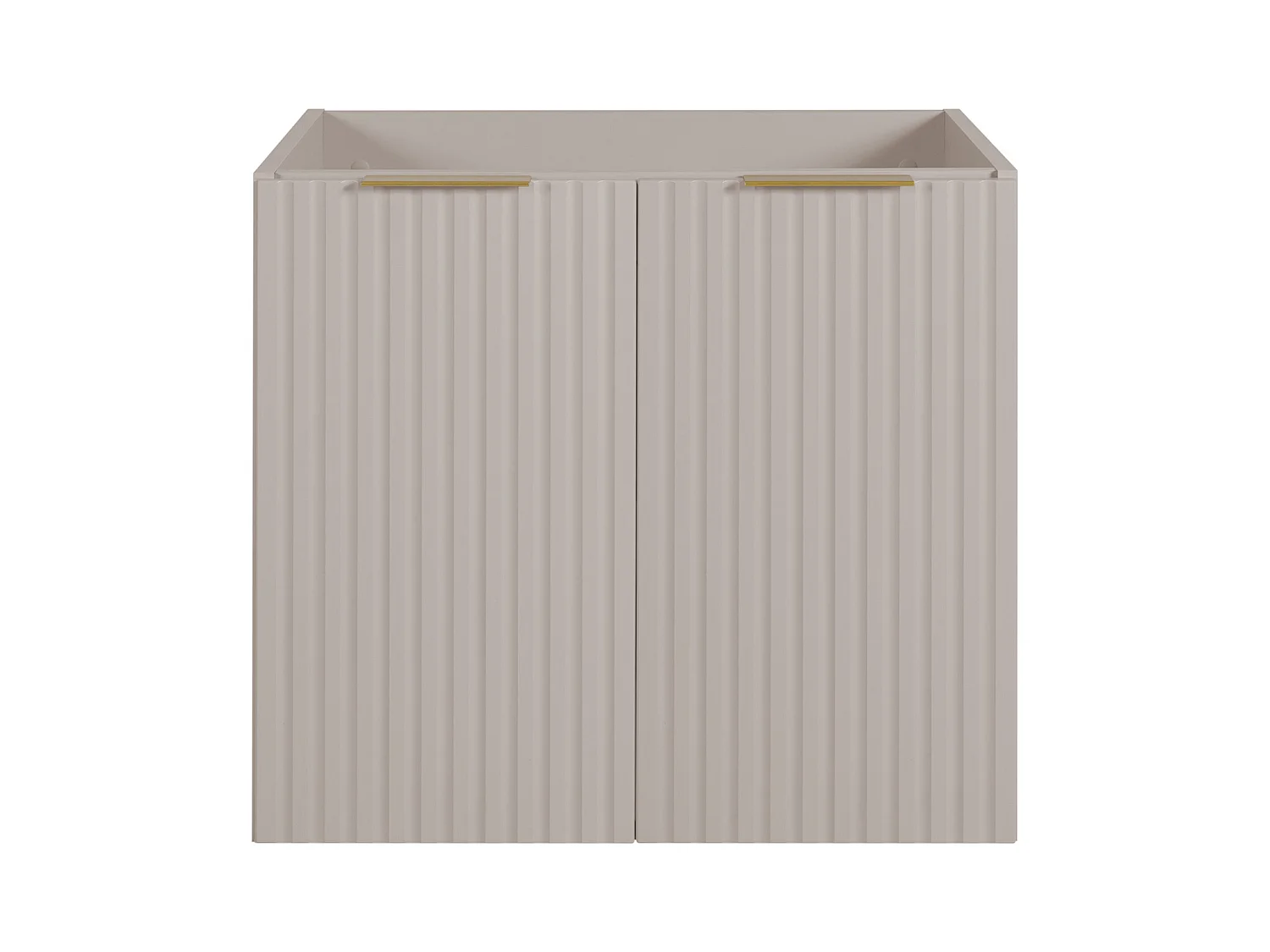 Badezimmermöbel, Kaschmir + Goldgriff, 60 x 57 x 46 cm