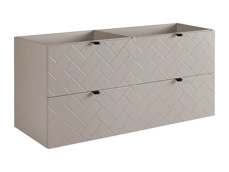 Meuble de salle de bain, Cachemire, 120 x 57 x 46 cm, poignées noires