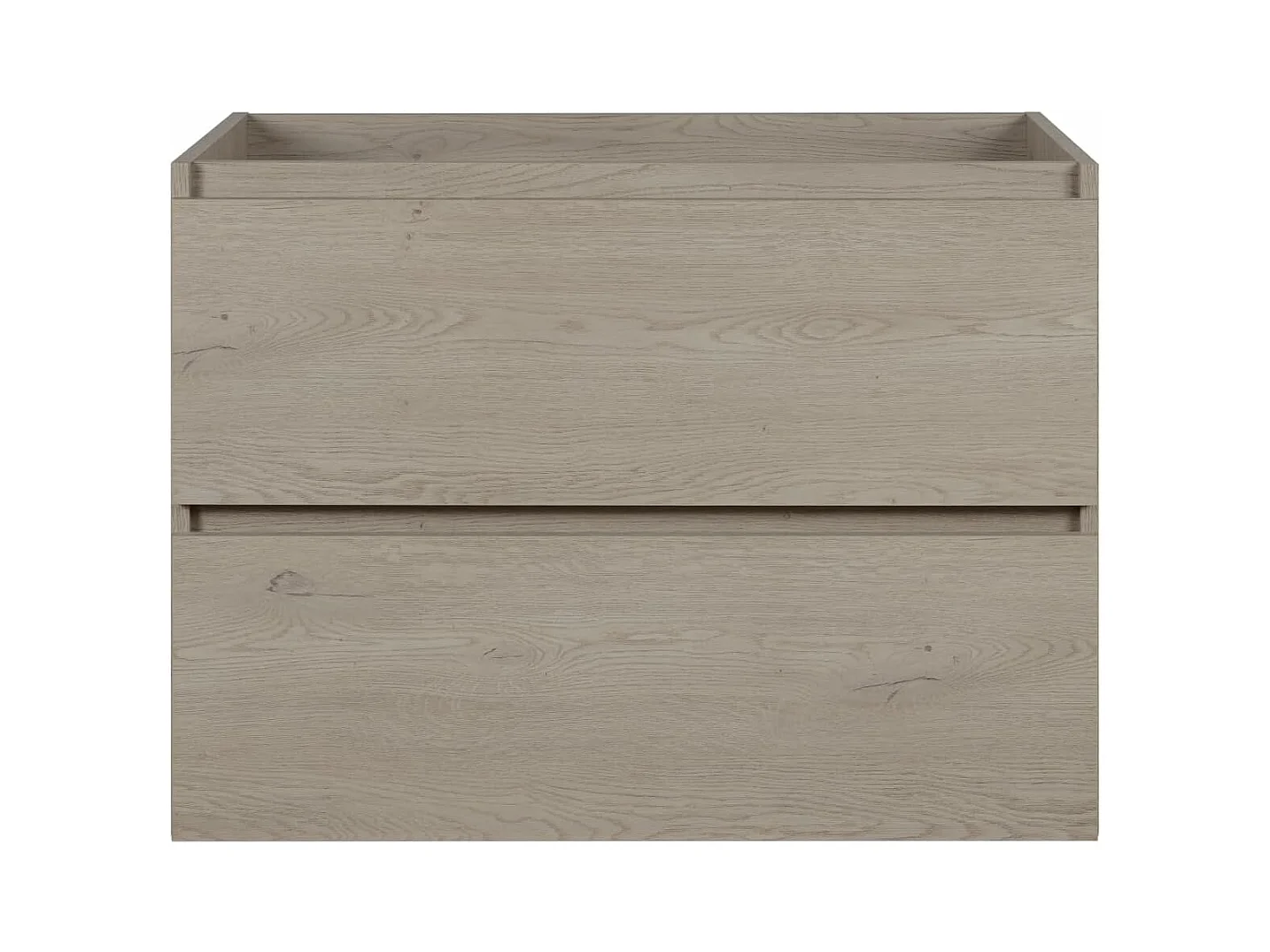 Meuble de salle de bain 80 cm, pieds, Couleur: Chêne Foncé, 80 x 77 x 46 cm, sans plan de travail