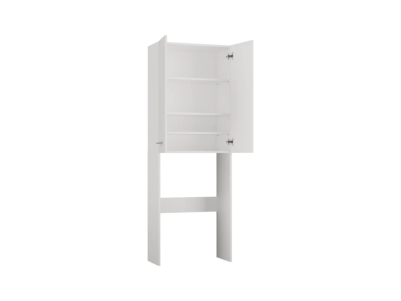 Mobile per lavatrice, 30 x 64 x 180 cm, Bianco Opaco