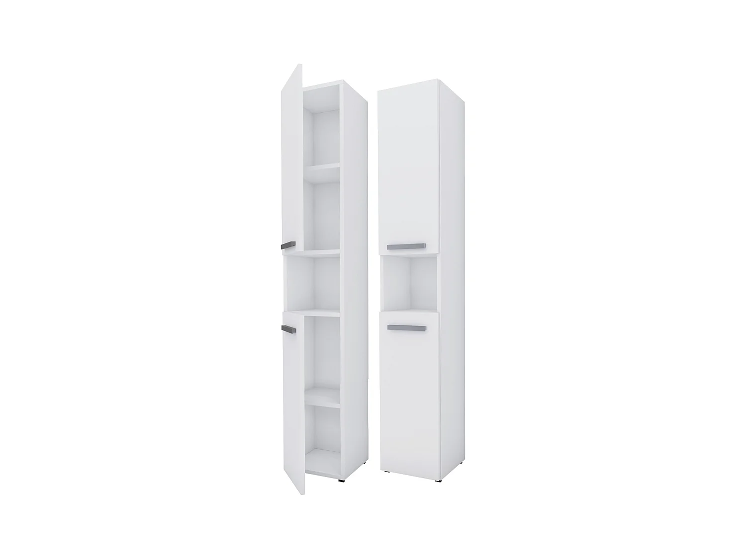 Meuble de salle de bain, Blanc Mat, 30 x 174 x 30 cm