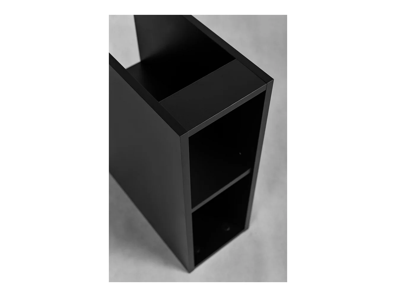 Etagère de salle de bain, Noir Mat, 20 x 57 x 46 cm