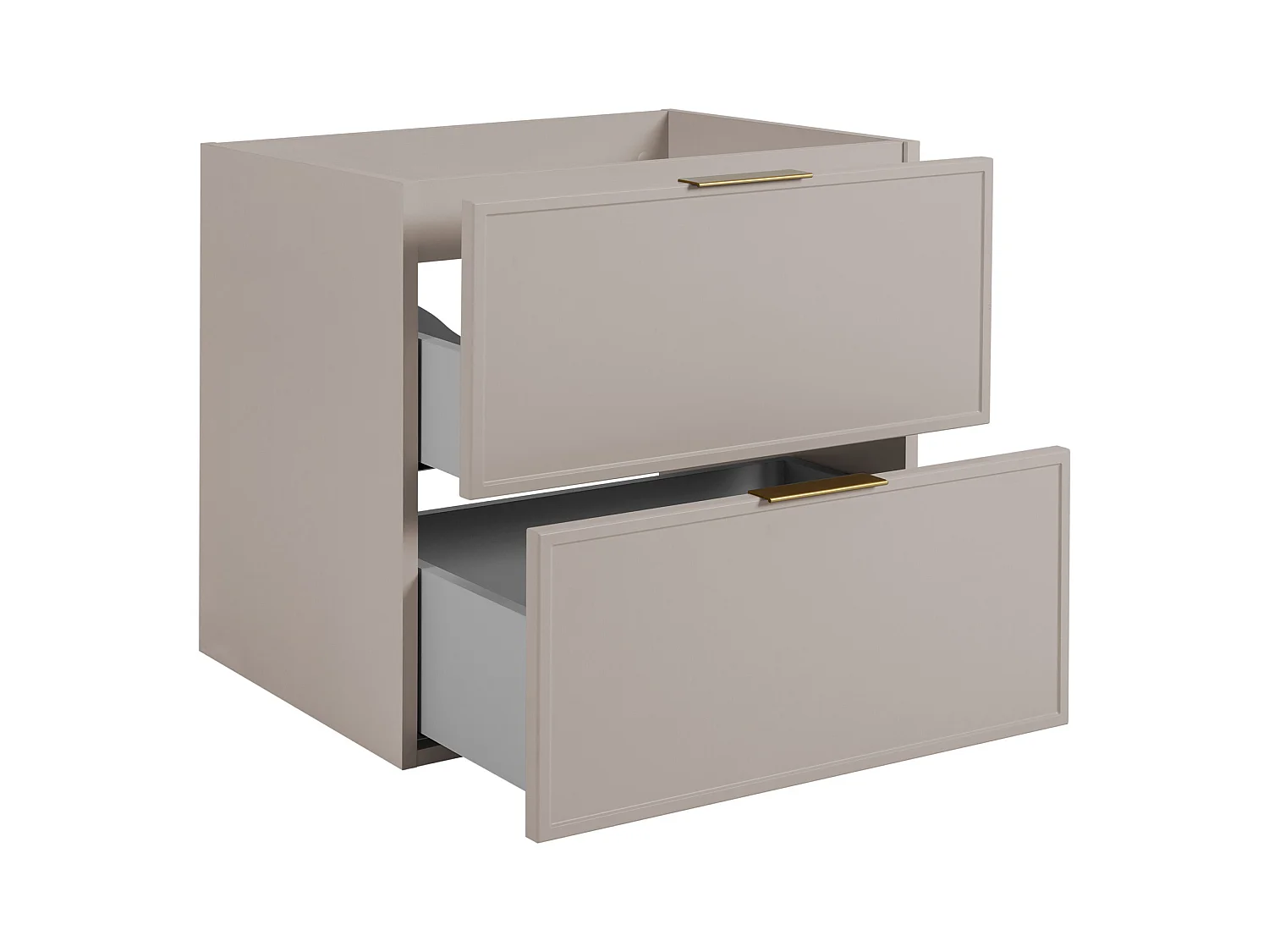 Meuble de salle de bain, Cachemire, poignée dorée, 46 x 60 x 57 cm