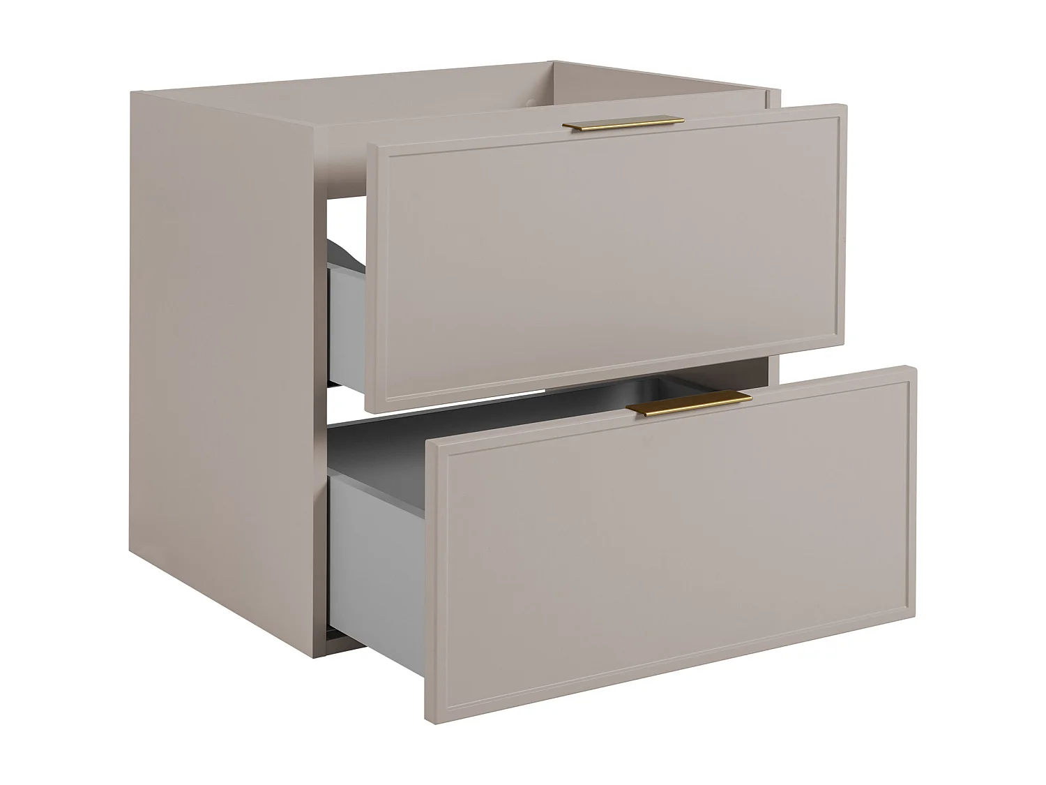 Meuble de salle de bain, Cachemire, poignée dorée, 46 x 60 x 57 cm