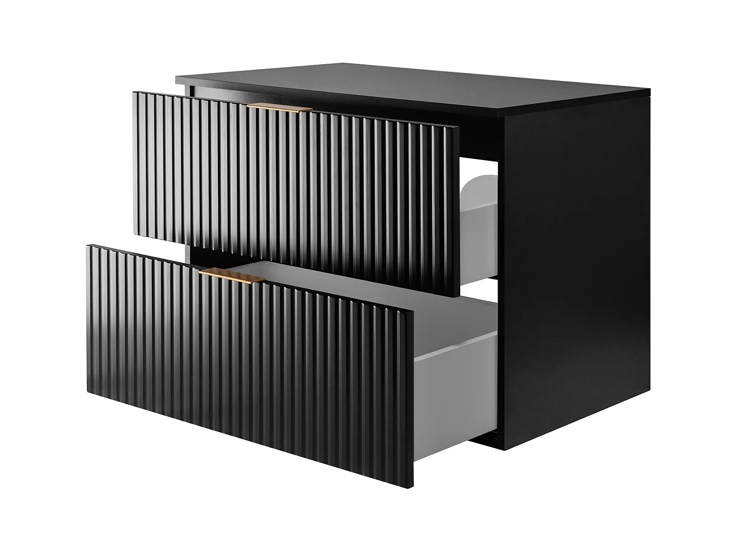 Móveis de banheiro, preto fosco, 80 x 57 x 46 cm