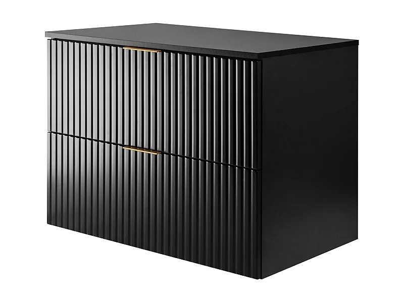 Badezimmermöbel, Mattschwarz, 80 x 57 x 46 cm