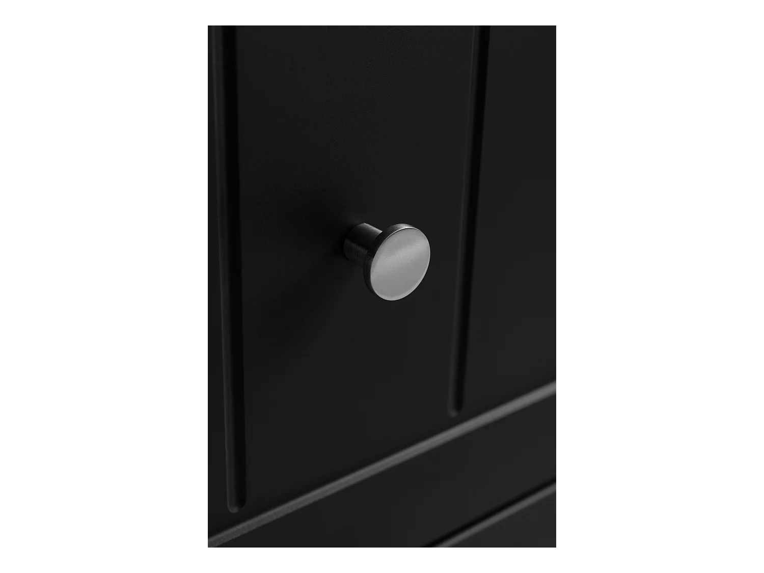 Meuble sous lavabo de style classique, noir, 120 (2 x 60) x 57 x 46 cm