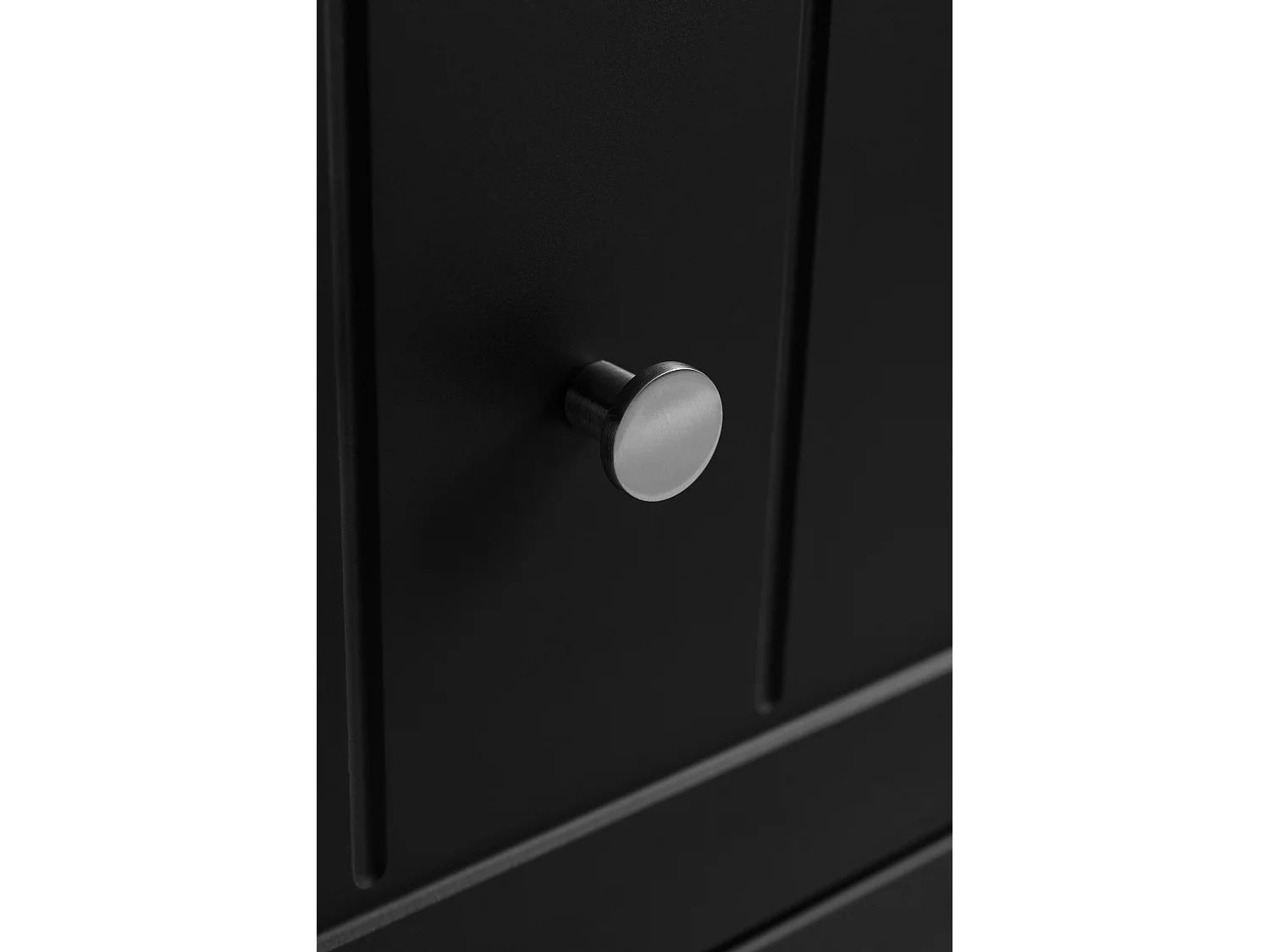 Mueble bajo lavabo de estilo clásico, negro, 120 (2 x 60) x 57 x 46 cm