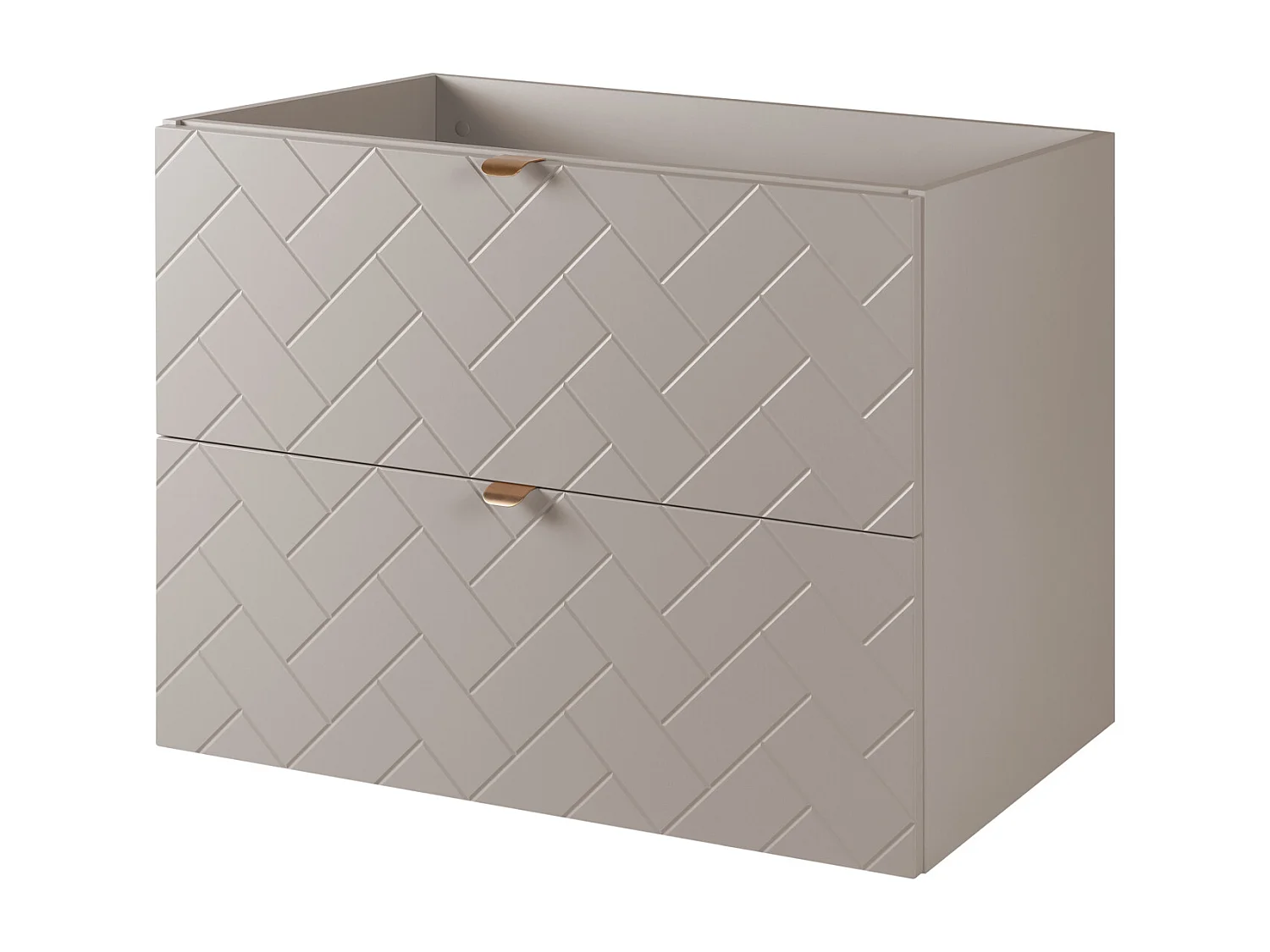 Badkamermeubel, Kasjmier, 80 x 57 x 46 cm, gouden handgrepen