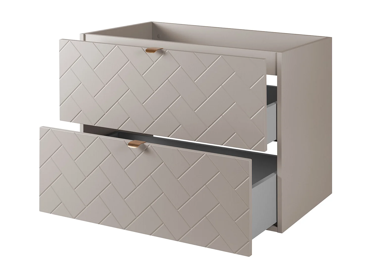 Badkamermeubel, Kasjmier, 80 x 57 x 46 cm, gouden handgrepen