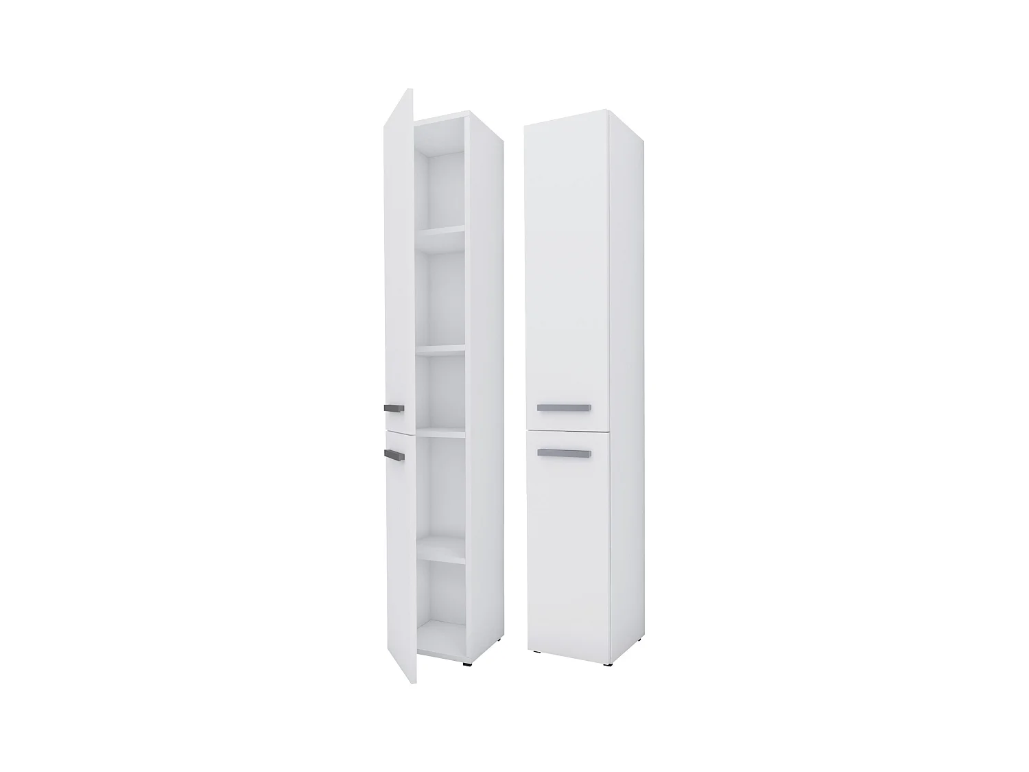 Meuble de salle de bain, Blanc Mat, 30 x 174 x 30 cm