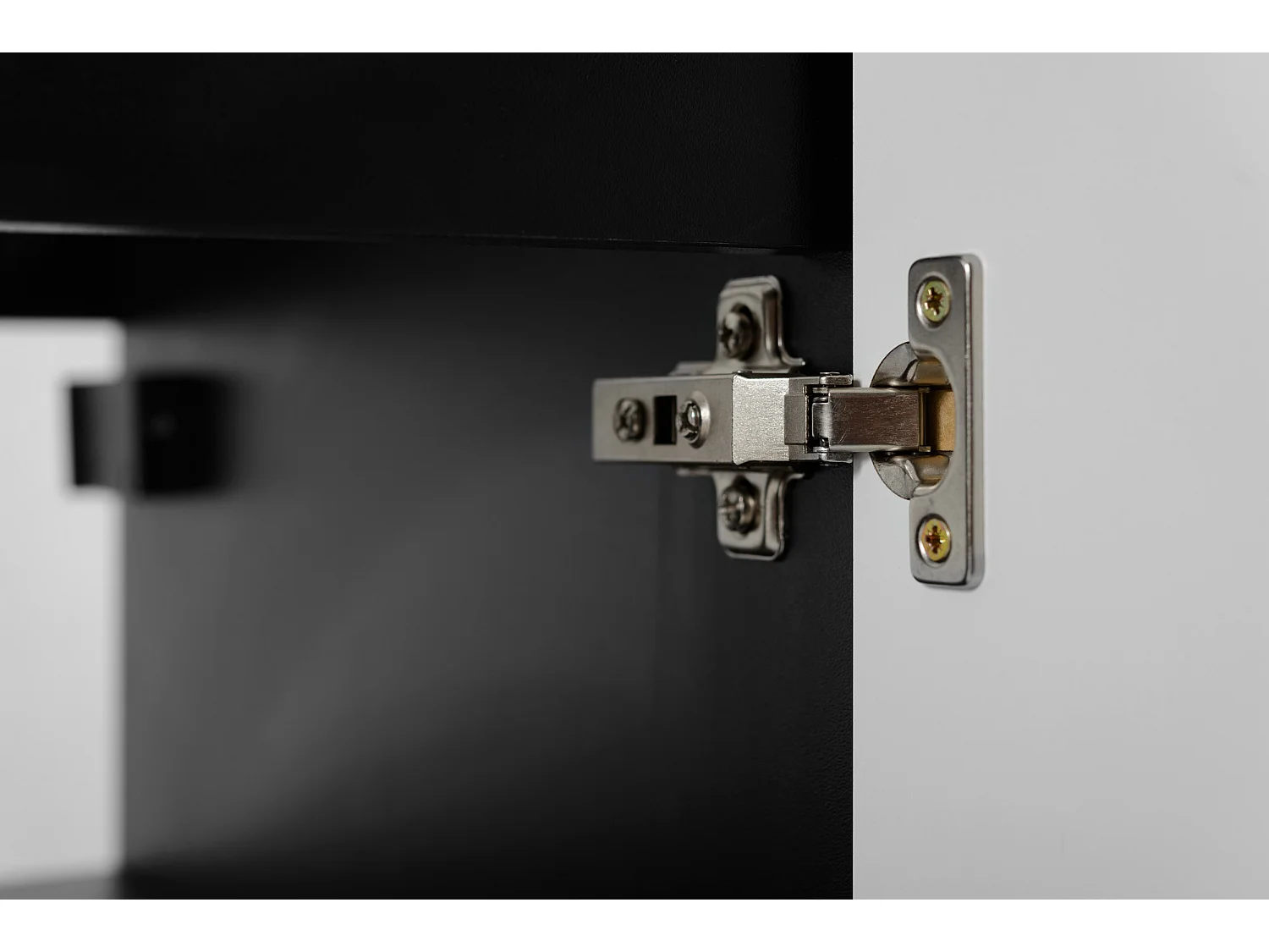 Badezimmermöbel, Schwarz + Goldgriff, 80 x 57 x 46 cm