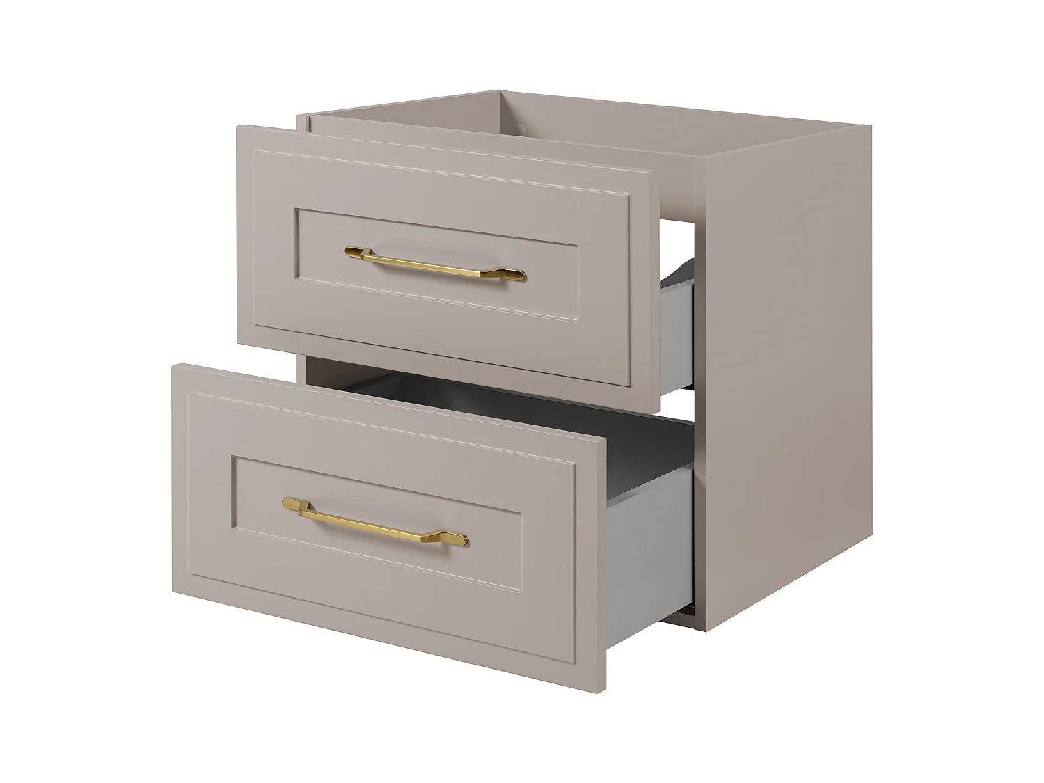 Meuble sous lavabo de style classique, cachemire, 60 x 57 x 46 cm