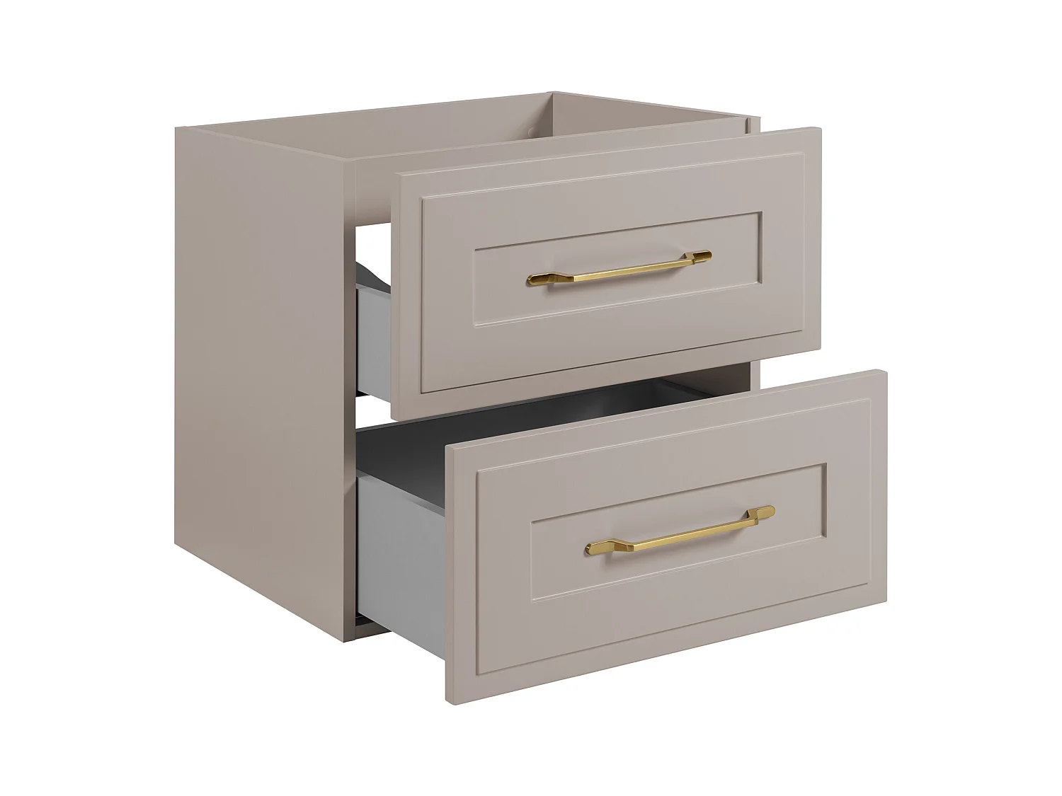 Meuble sous lavabo de style classique, cachemire, 60 x 57 x 46 cm